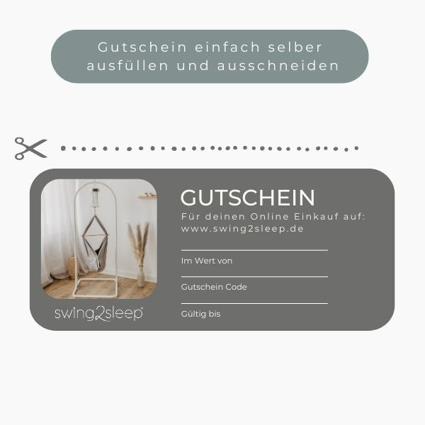 Gutschein zum Selbstausdrucken